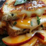 SUMMER PEACH AND CREAMY BRIE GRILLED CHEESE