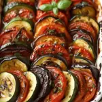 Baked Ratatouille with Tomatoes, Zucchini, and Eggplant