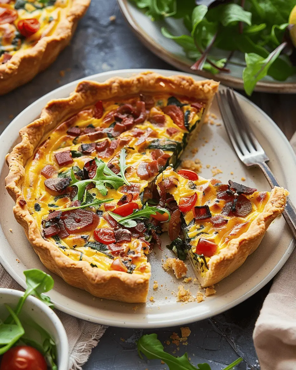 Best Quiche Recipe: Easy Turkey Bacon & Chicken Ham Delight