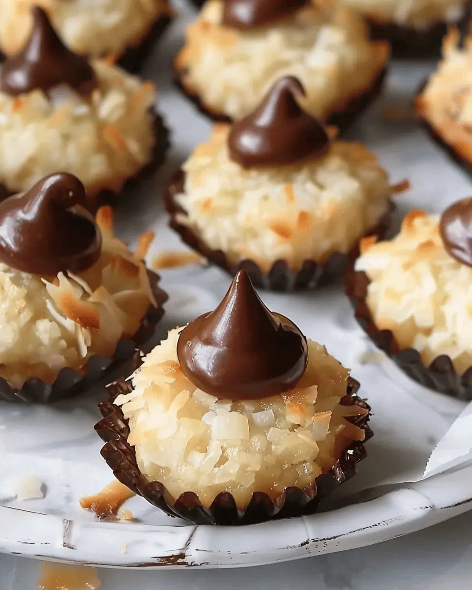Chocolate Kissed Coconut Macaroons: Easy Indulgence in Every Bite
