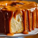 Cream Cheese Pound Cake with Caramel
