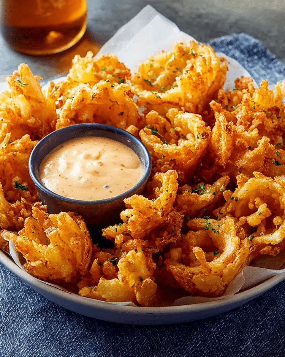 Crispy Blooming Onion Bites: Crunchy Delight with Zesty Dip
