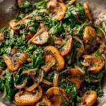 Easy Sautéed Spinach with Mushrooms & Onions