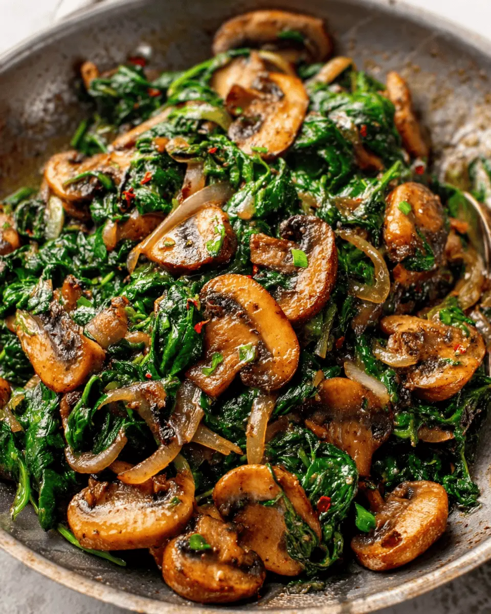 Easy Sautéed Spinach with Mushrooms & Onions for a Healthy Boost