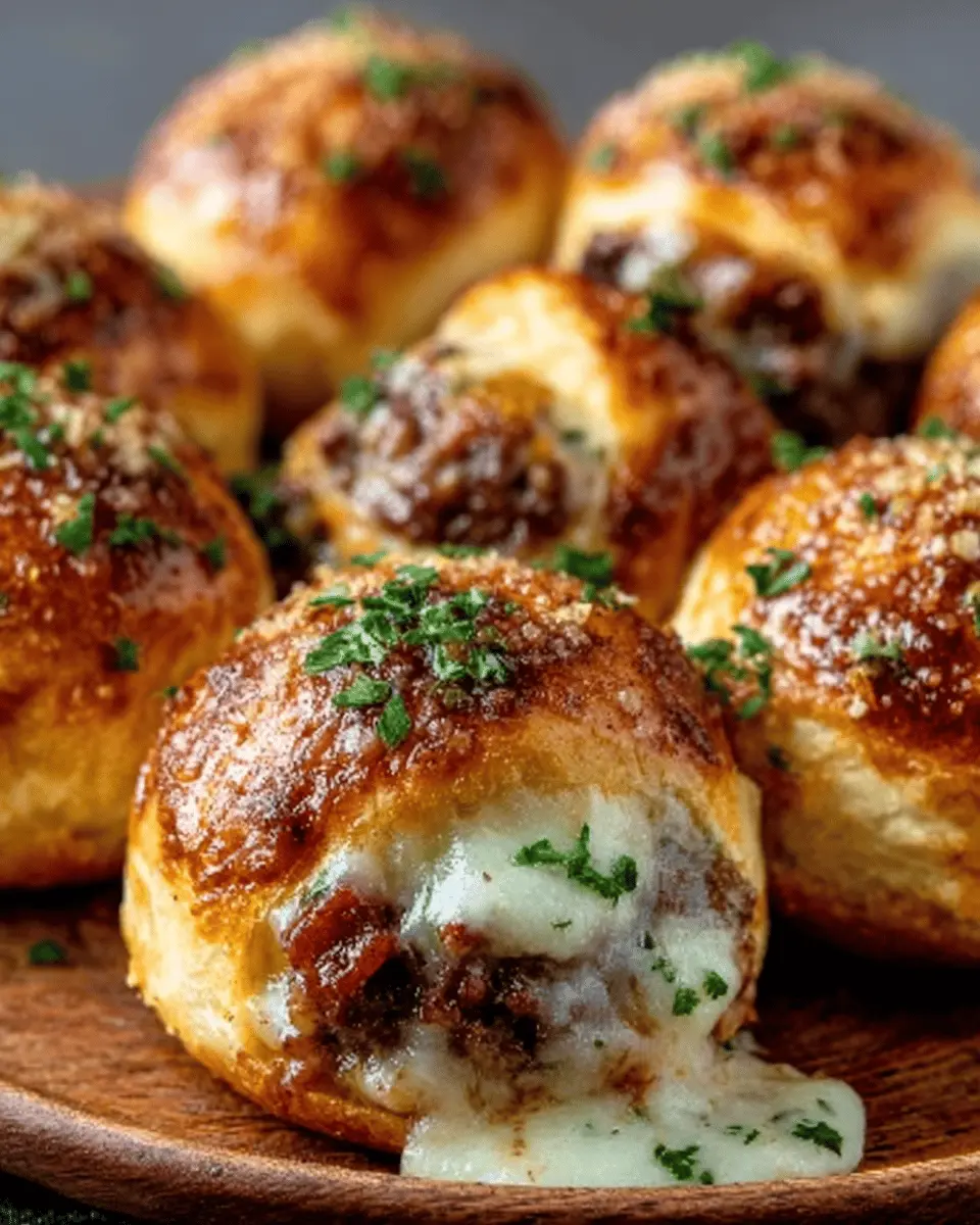 Garlic Parmesan Cheeseburger Bombs: Juicy Turkey Bacon Delights