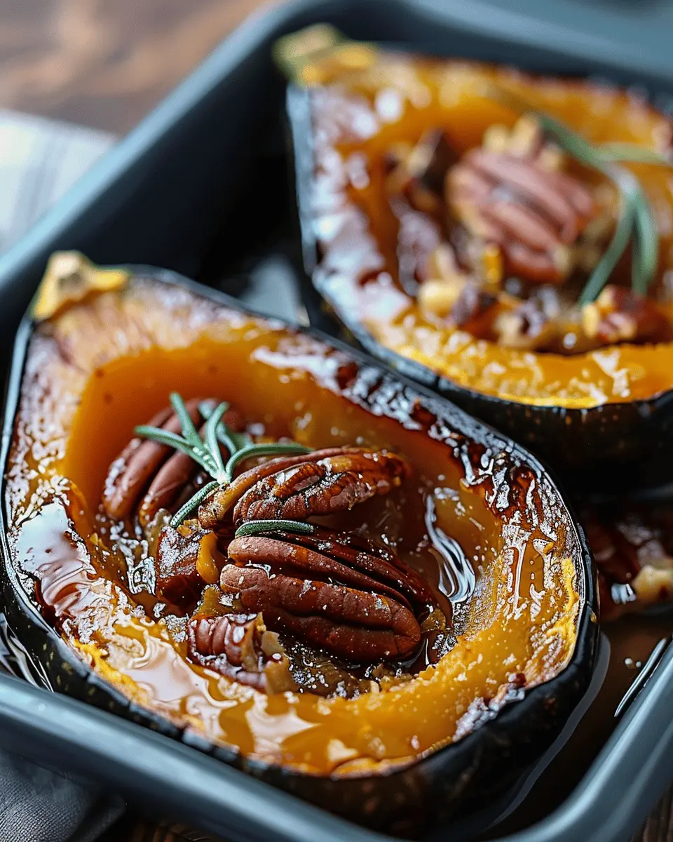 Maple Pecan Roasted Acorn Squash: The Best Comforting Side Dish