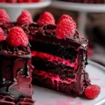 Raspberry Chocolate Ganache Cake