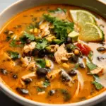 Smoky Poblano Chicken & Black Bean Soup