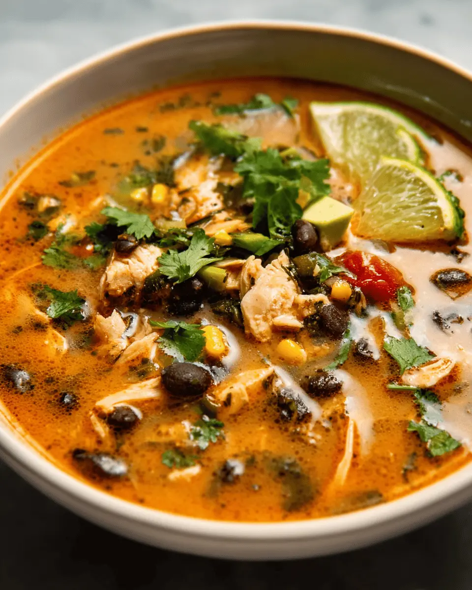 Smoky Poblano Chicken & Black Bean Soup: A Cozy, Hearty Delight