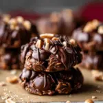No Bake Peanut Butter Chocolate Cookies