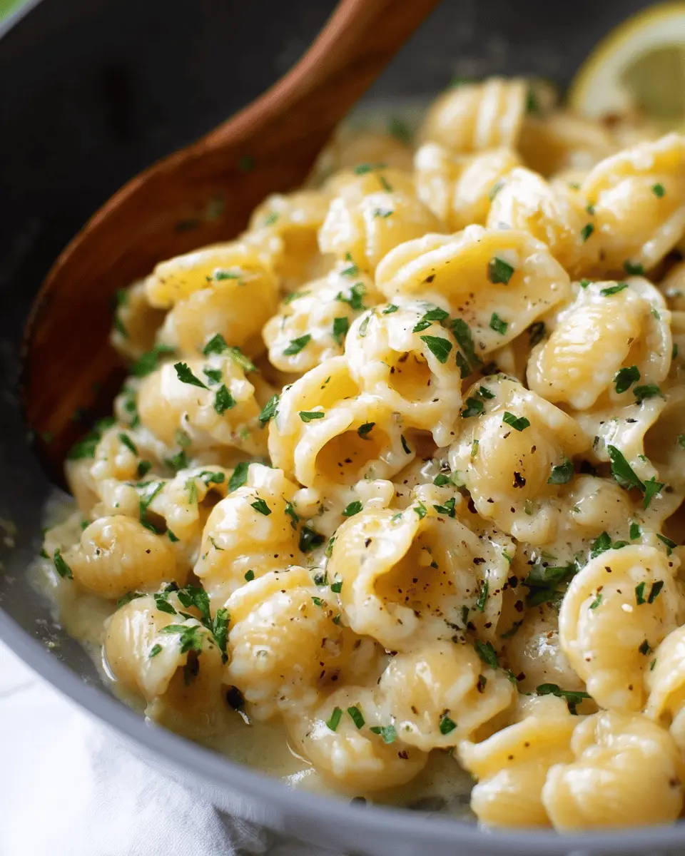 One Pot Garlic Butter Pasta with Turkey Bacon and Chicken Ham Delight