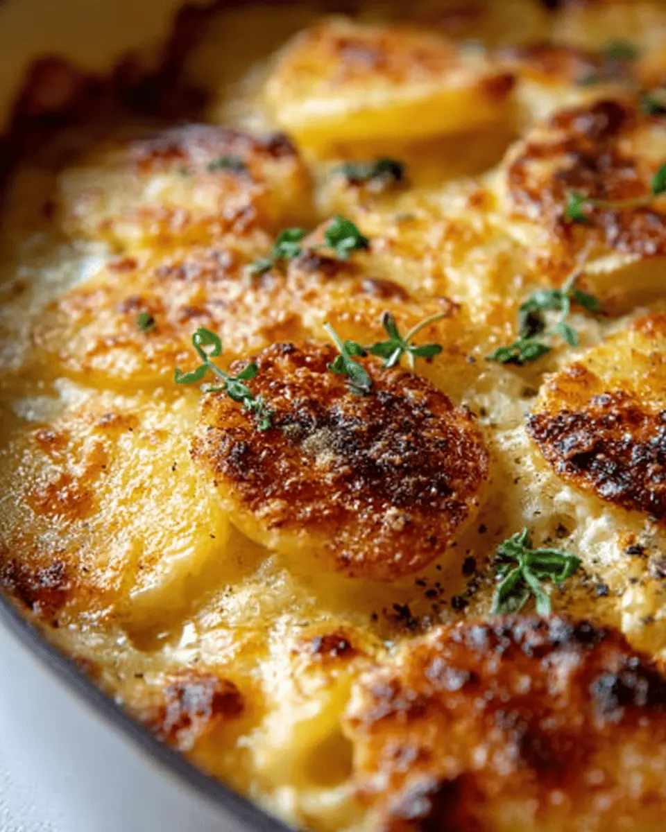 Bubbly Crispy Potato Gratin with Parmesan & Gruyere Bliss