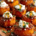 Crispy Butternut Squash Bites with Irresistible Hot Honey Feta Drizzle