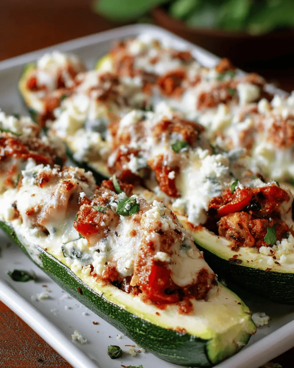 Mediterranean Stuffed Zucchini Boats: Easy and Flavorful Delight