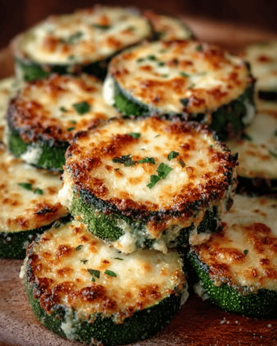Cheesy Zucchini Rounds: Easy Appetizer with Turkey Bacon Delight