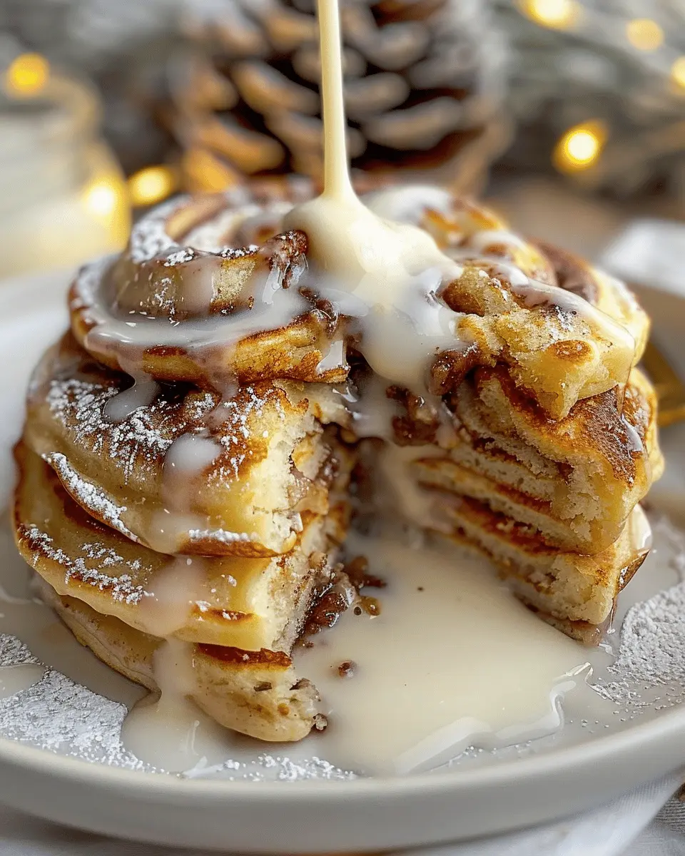 Cinnamon Roll Pancakes: Easy Indulgence with Turkey Bacon Twist