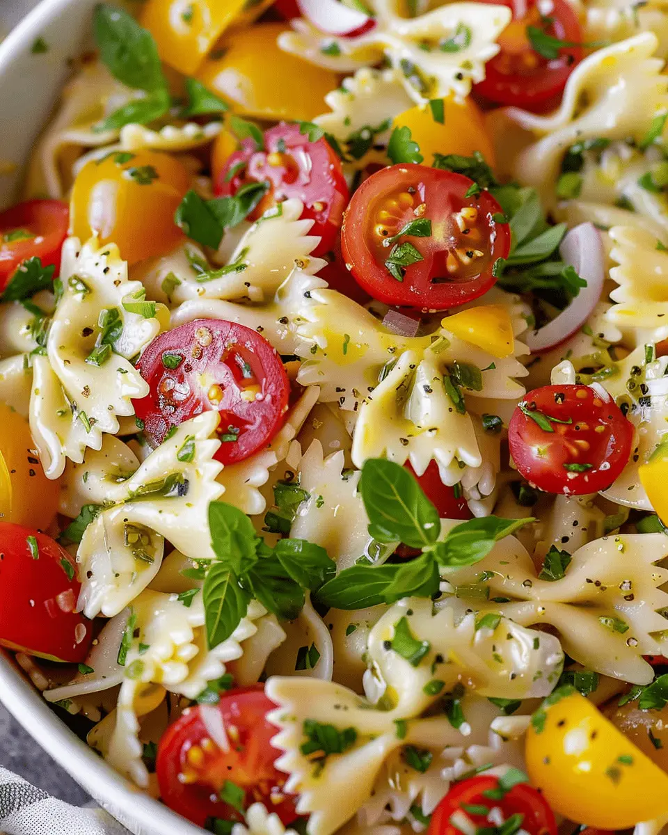 Bow Tie Pasta Salad: Easy Turkey Bacon and Chicken Ham Recipe