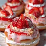 Strawberry Cheesecake Stuffed Donuts