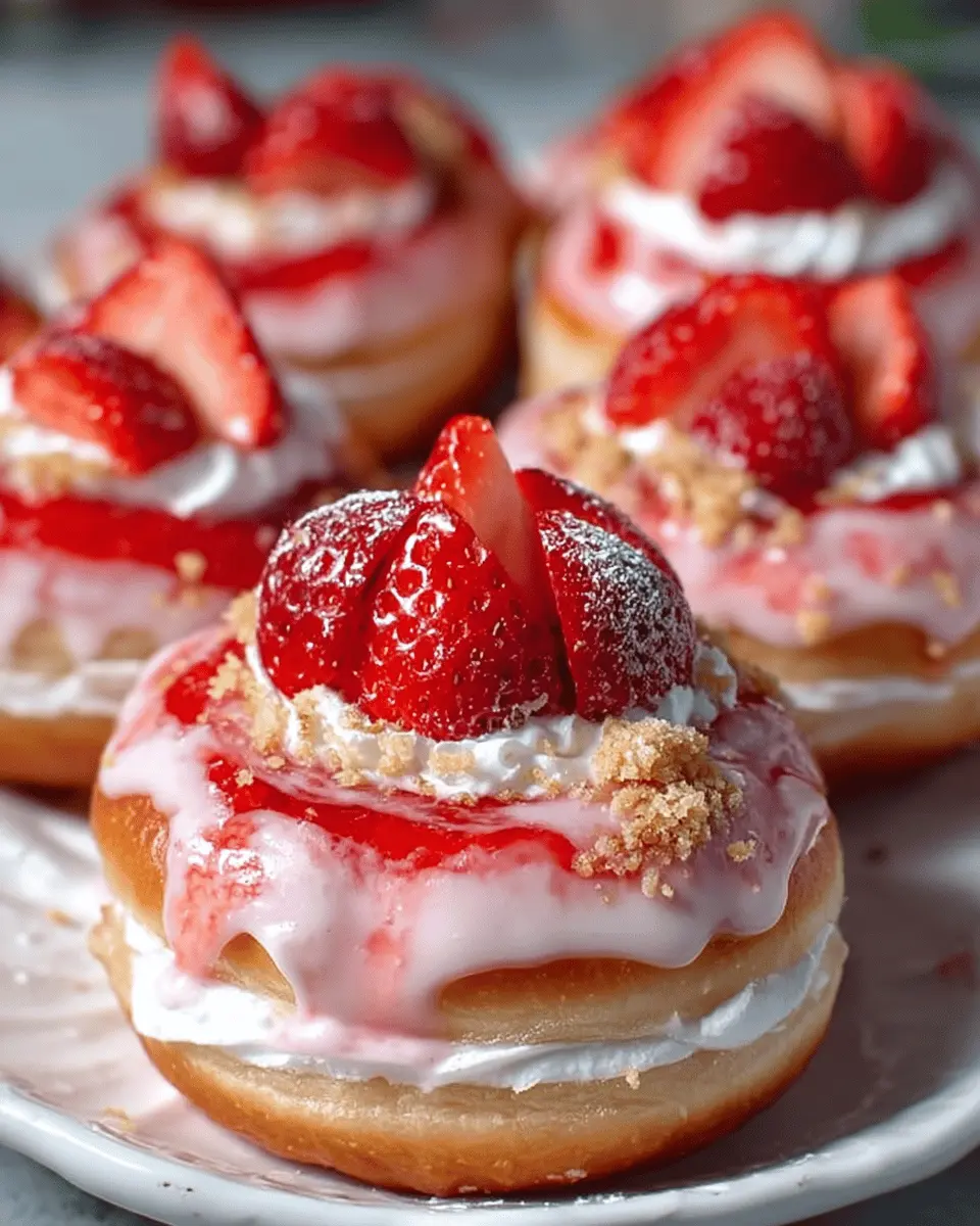 Strawberry Cheesecake Stuffed Donuts: Indulgent Homemade Delight