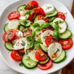 Fresh Cucumber Caprese Salad