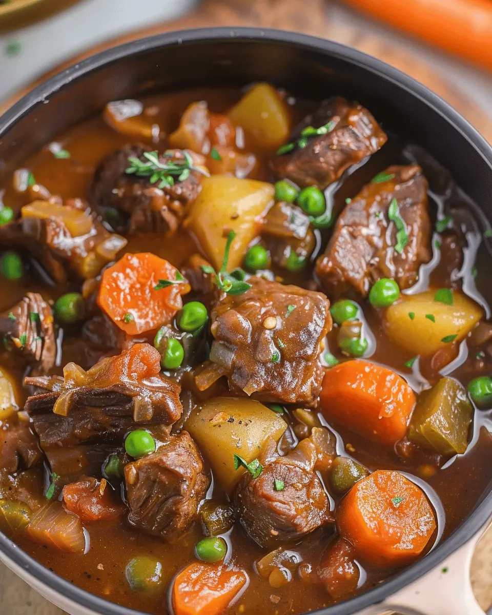 Dutch Oven Beef Stew: Easy Comfort Food with Turkey Bacon Twist