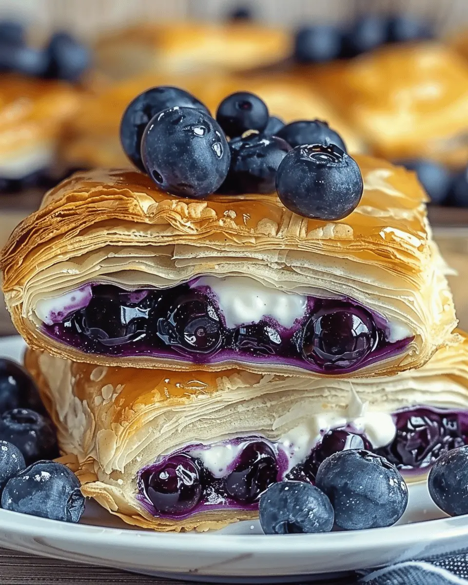 Irresistible Blueberry Cream Cheese Puff Pastry Delights Made Easy