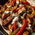Spicy Chicken Fajitas with Creamy Jalapeño Verde Sauce