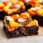 Candy Corn Crunch Brownies