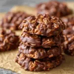 No Bake Chocolate Peanut Butter Cookies
