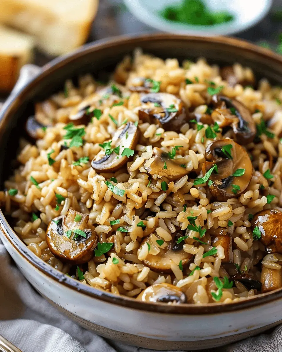 One-Pot Mushroom Rice: Easy Comfort Food with Turkey Bacon