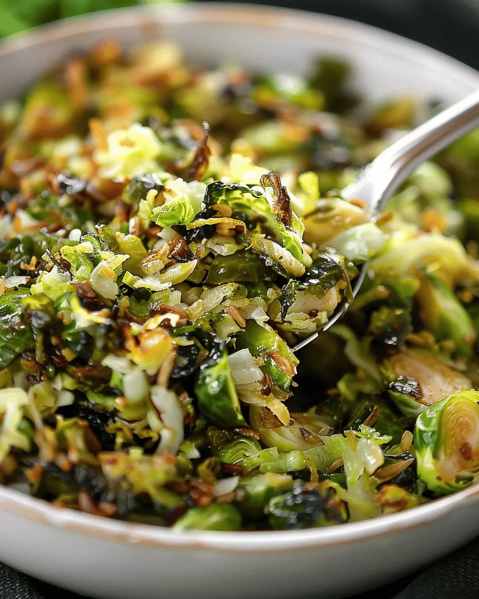 Keto Shredded Brussels Sprouts with Savory Turkey Bacon Bliss