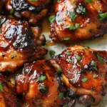 Caramelized BBQ Chicken Thighs in the Oven