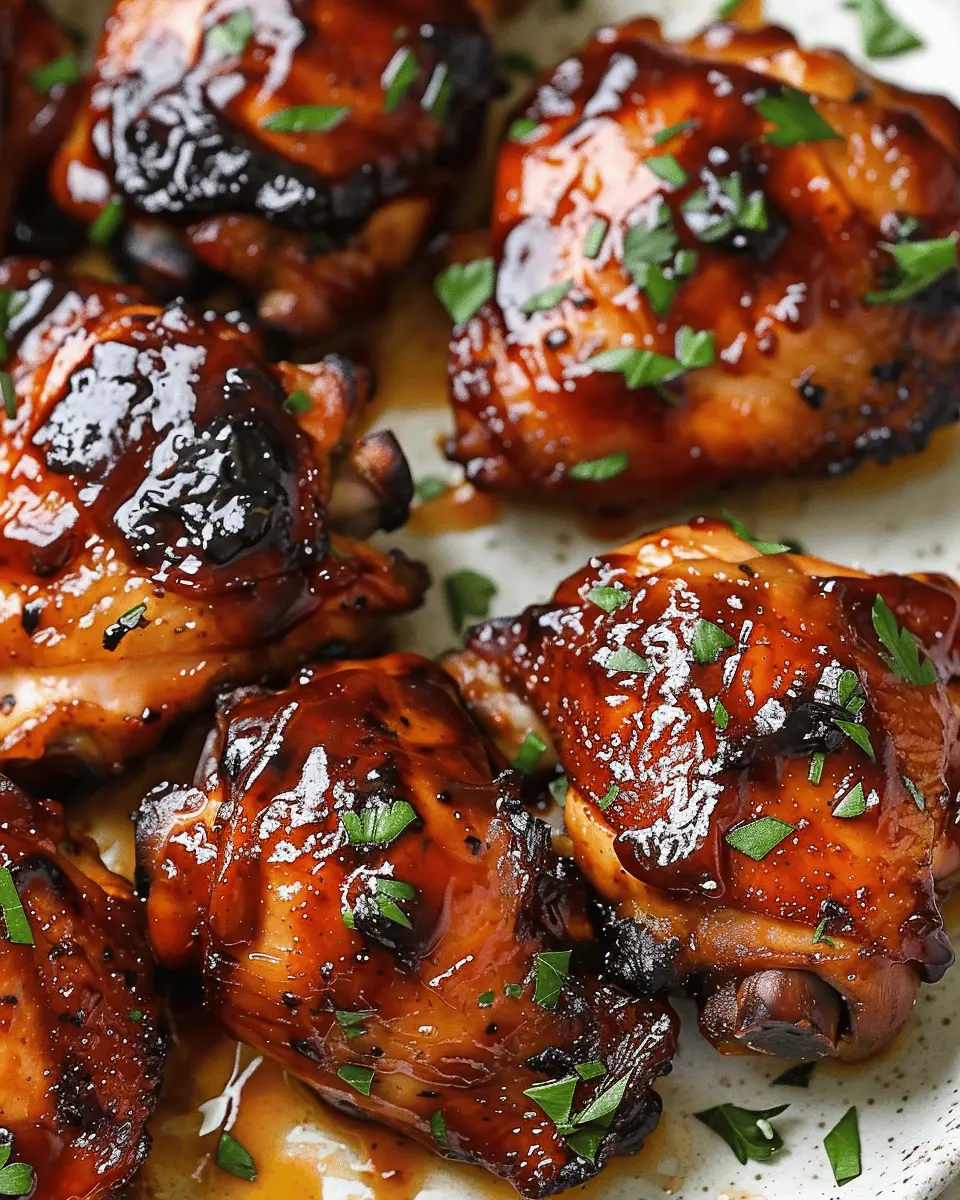 Caramelized BBQ Chicken Thighs: Easy Oven Recipe for Juicy Flavor