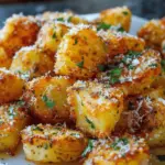 Amazing Crispy Parmesan Crusted Potatoes Done in 30 Min Flat