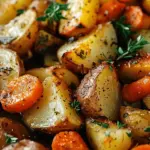 Garlic Herb Roasted Potatoes, Carrots, and Zucchini