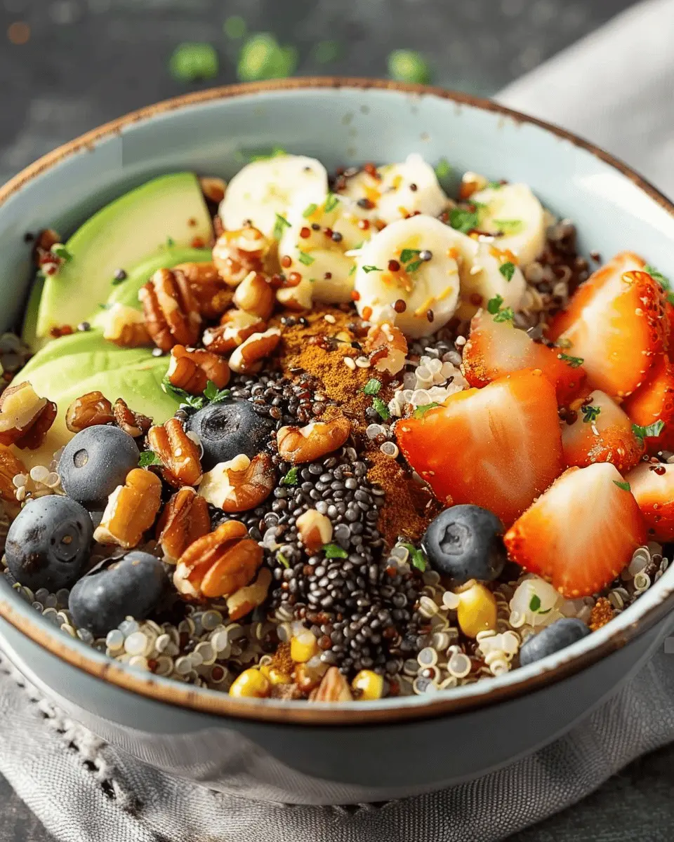 Quinoa Bowl Bliss: Easy Turkey Bacon & Fresh Veggie Delight