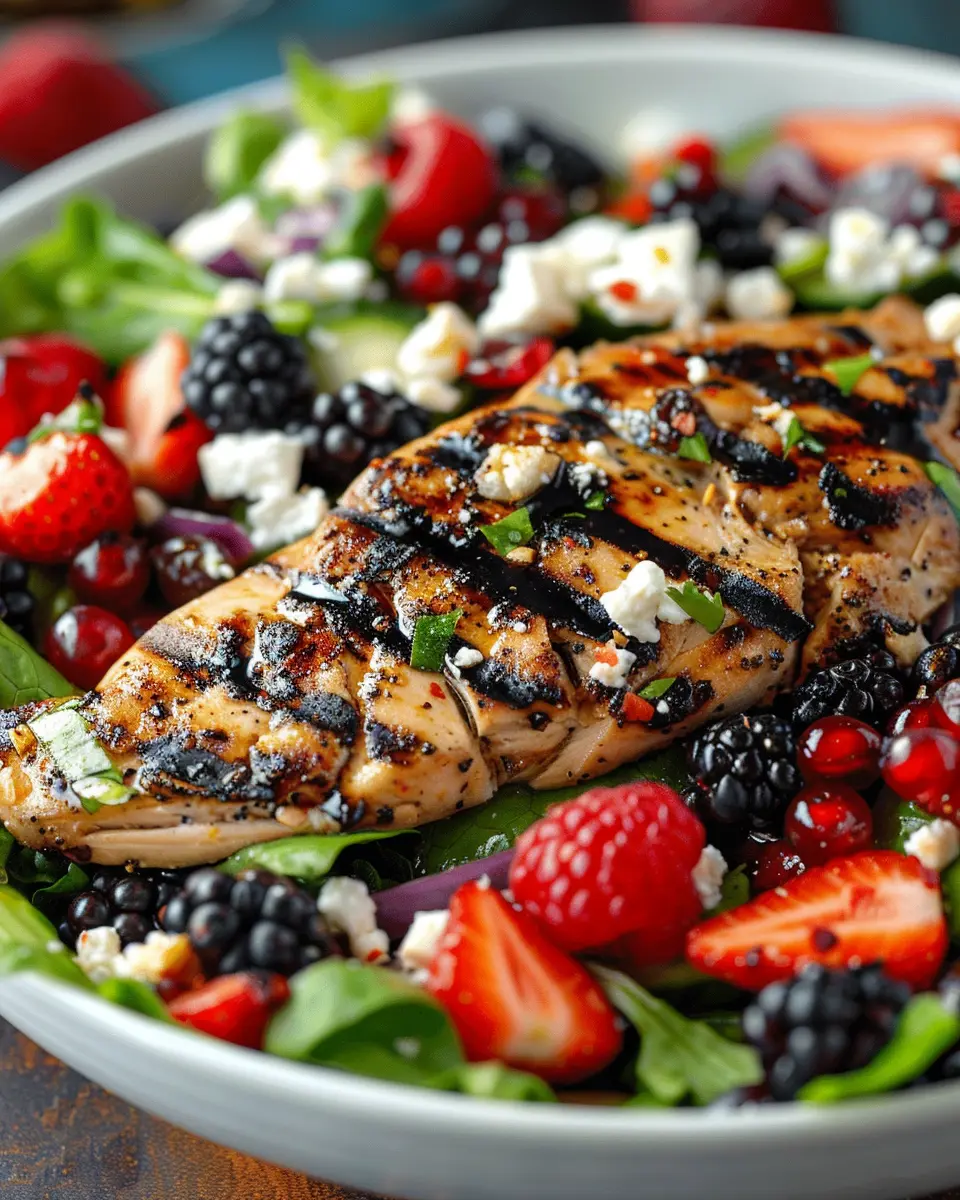 Grilled Berry Feta Chicken Salad Recipe: A Fresh, Easy Delight