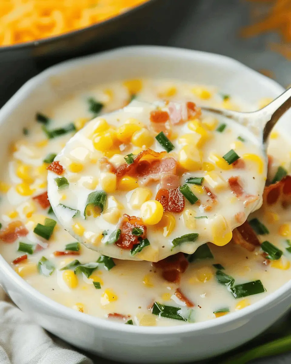 Instant Pot Corn Chowder with Cream Cheese and Turkey Bacon Delight