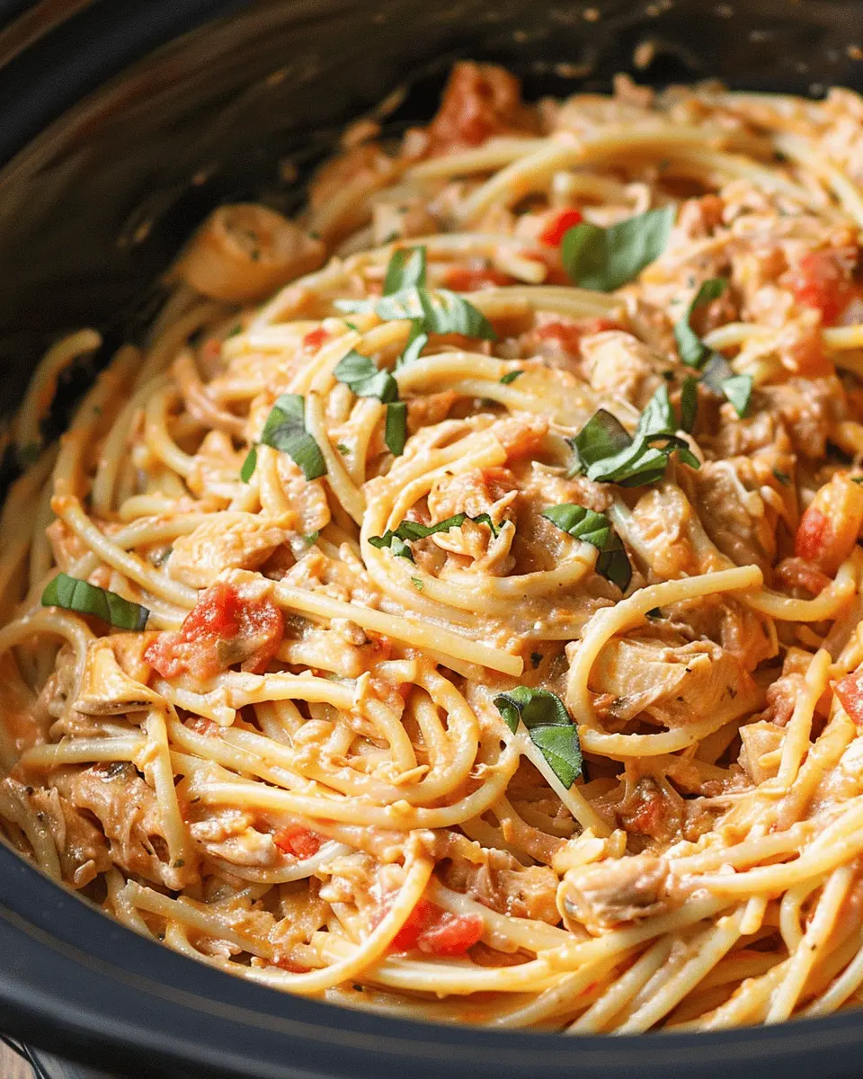 Crock Pot Chicken Spaghetti: Easy Recipe with Turkey Bacon Twist