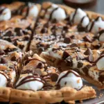Chocolate Chip Cookie Dough Dessert Pizza