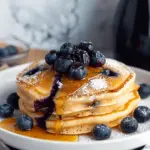 Air Fryer Blueberry Pancakes