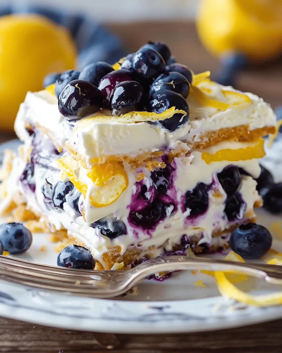 Lemon Blueberry Icebox Cake: The Best Refreshing Summer Dessert