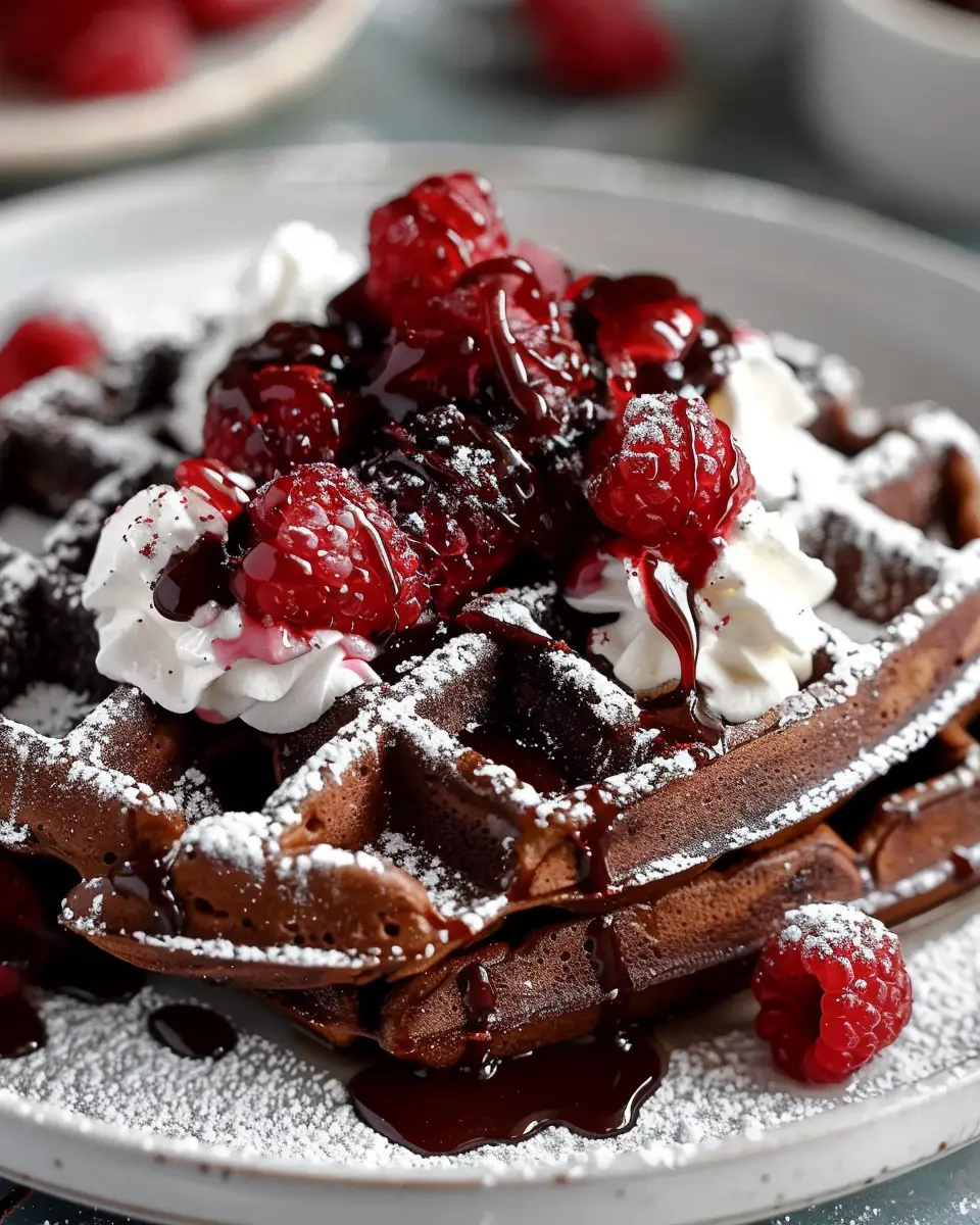 Black Forest Waffles: Indulgent Sweetness for Breakfast Bliss