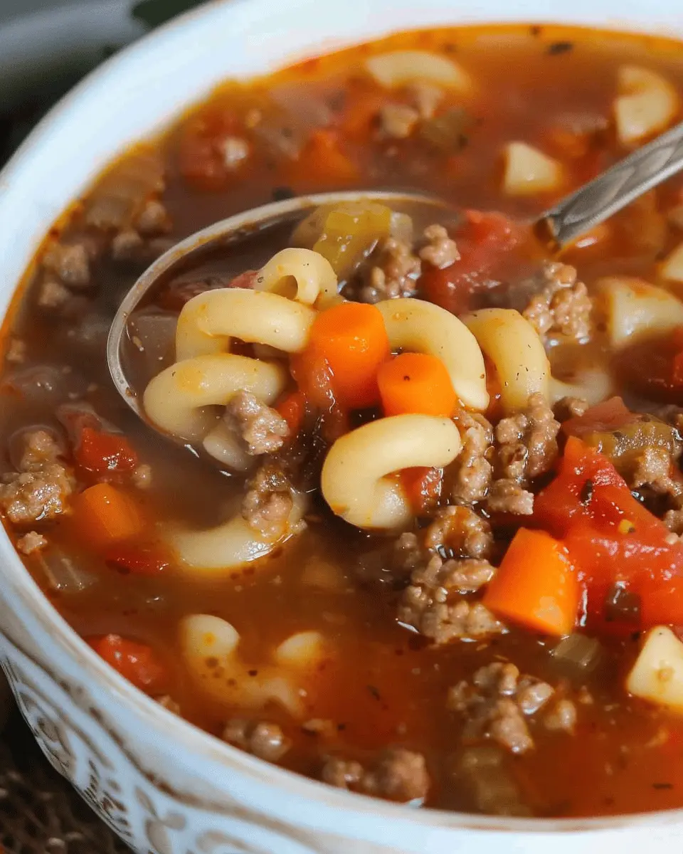 Easy Hamburger Soup with Macaroni: A Cozy Comfort Meal