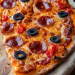Easy Peasy Skull Halloween Pizza