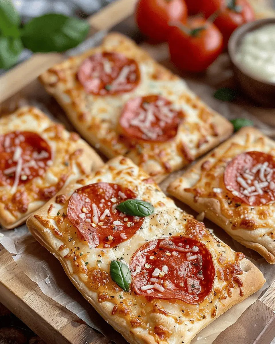 Pizza Pop Tarts: Easy Cheesy Delights with Turkey Bacon and Chicken Ham