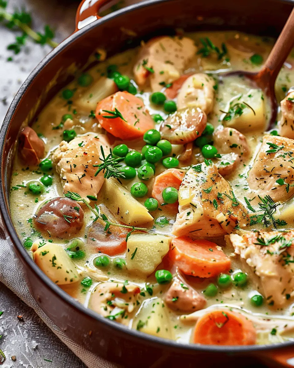 Creamy Chicken Stew: A Cozy, Hearty Dish with Turkey Bacon