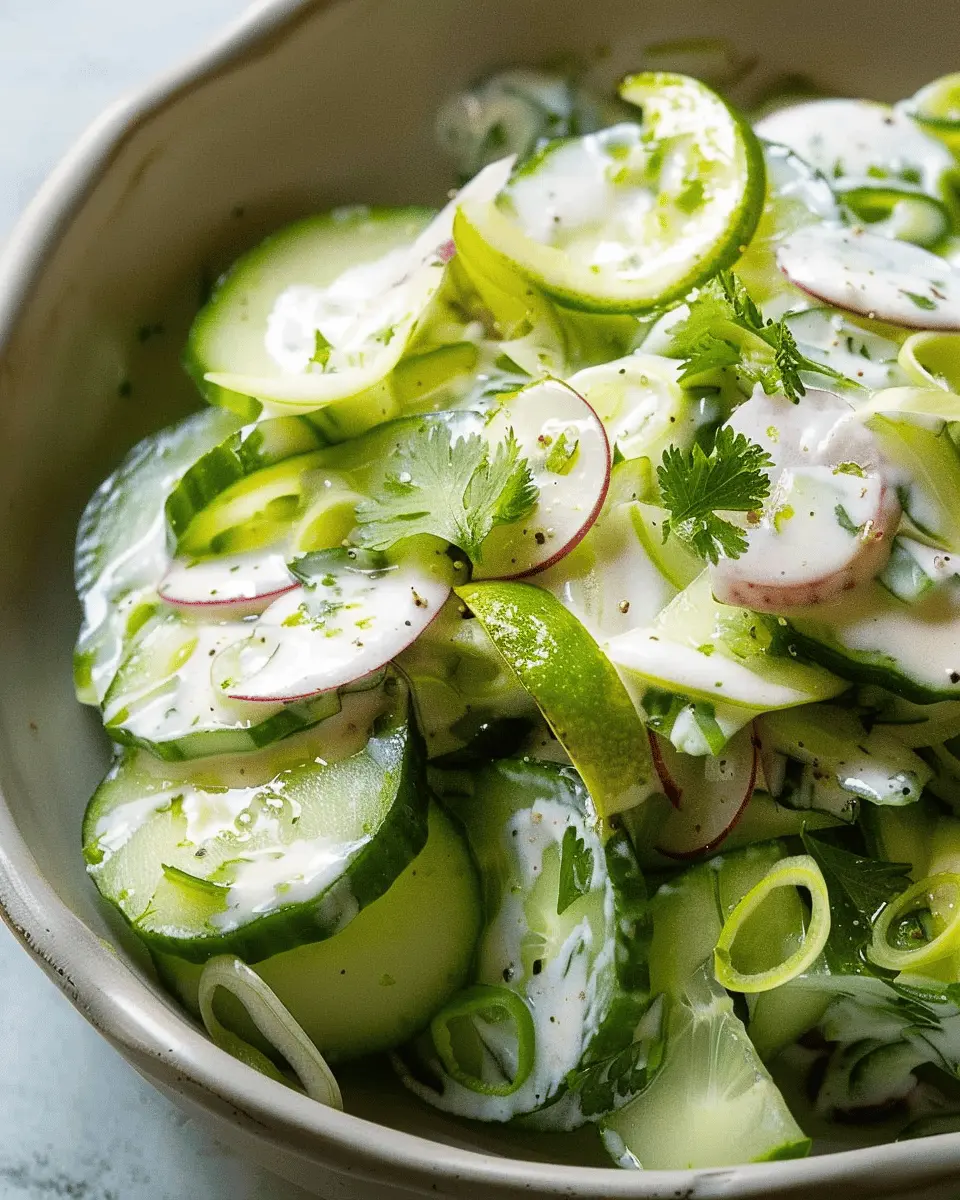 Creamy Cucumber Salad with Lime: A Refreshing Twist for Dinner