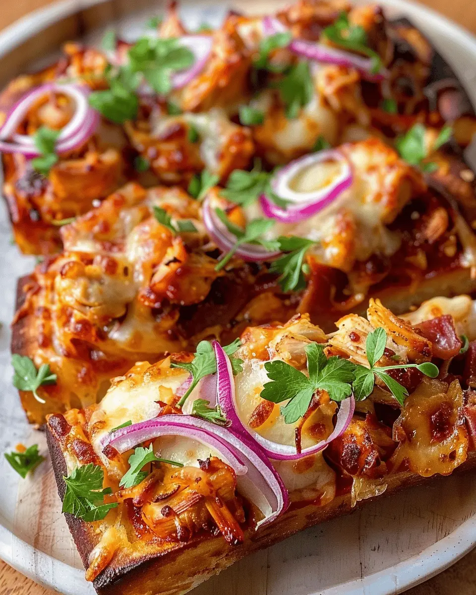 bbq chicken french pizza bread: the easiest indulgent twist