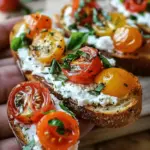 Garlic Herb Goat Cheese Bruschetta